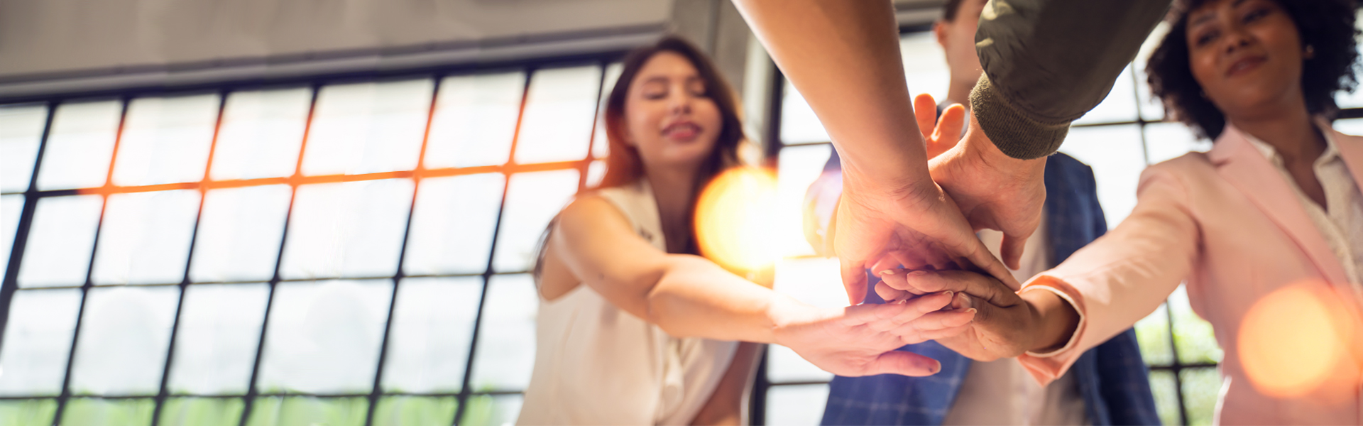 Get Involved header with individuals joining hands