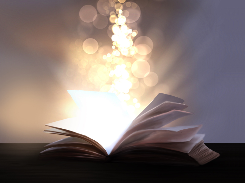 Technician Stories header with an illuminated open book